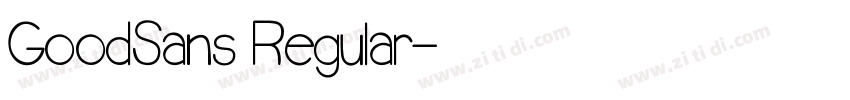 GoodSans Regular字体转换